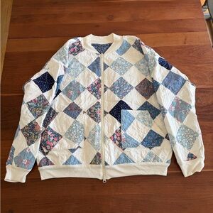 Vintage Homemade Patchwork Quilted Jacket